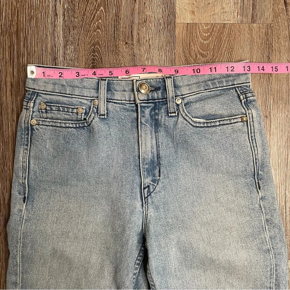 AYR Yes Yes Yes Jeans Size 24 Straight Crop Irie Wash Blue Cotton Blend - Picture 11 of 16